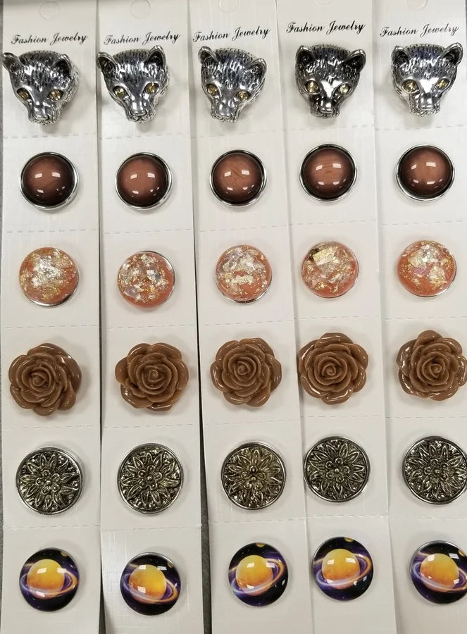 VARIED BROWNS SNAP SET OF 6