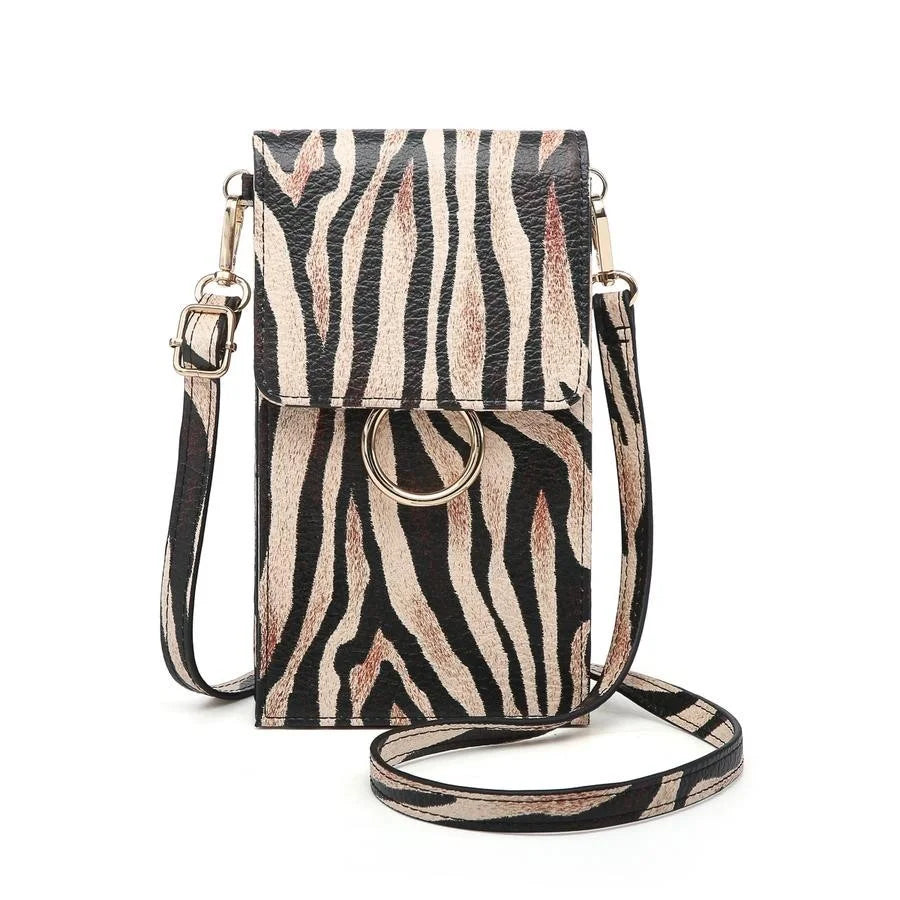 Ayla Cell Phone Bag - Tiger Brown