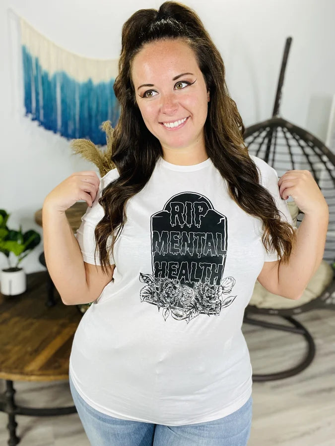 "RIP Mental Health" Graphic Tee - Reg/Plus