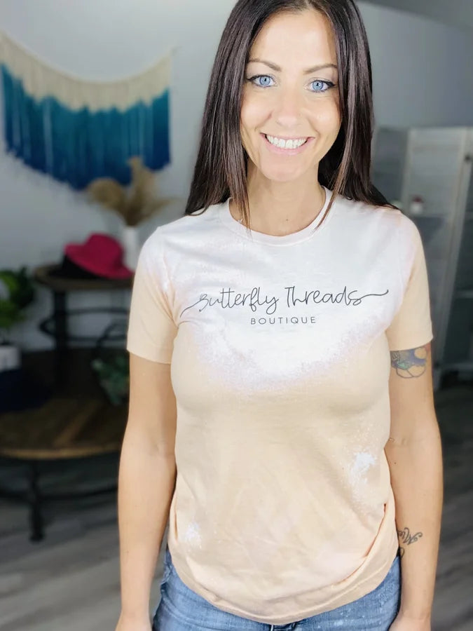 BTB Apricot Bleached Tee