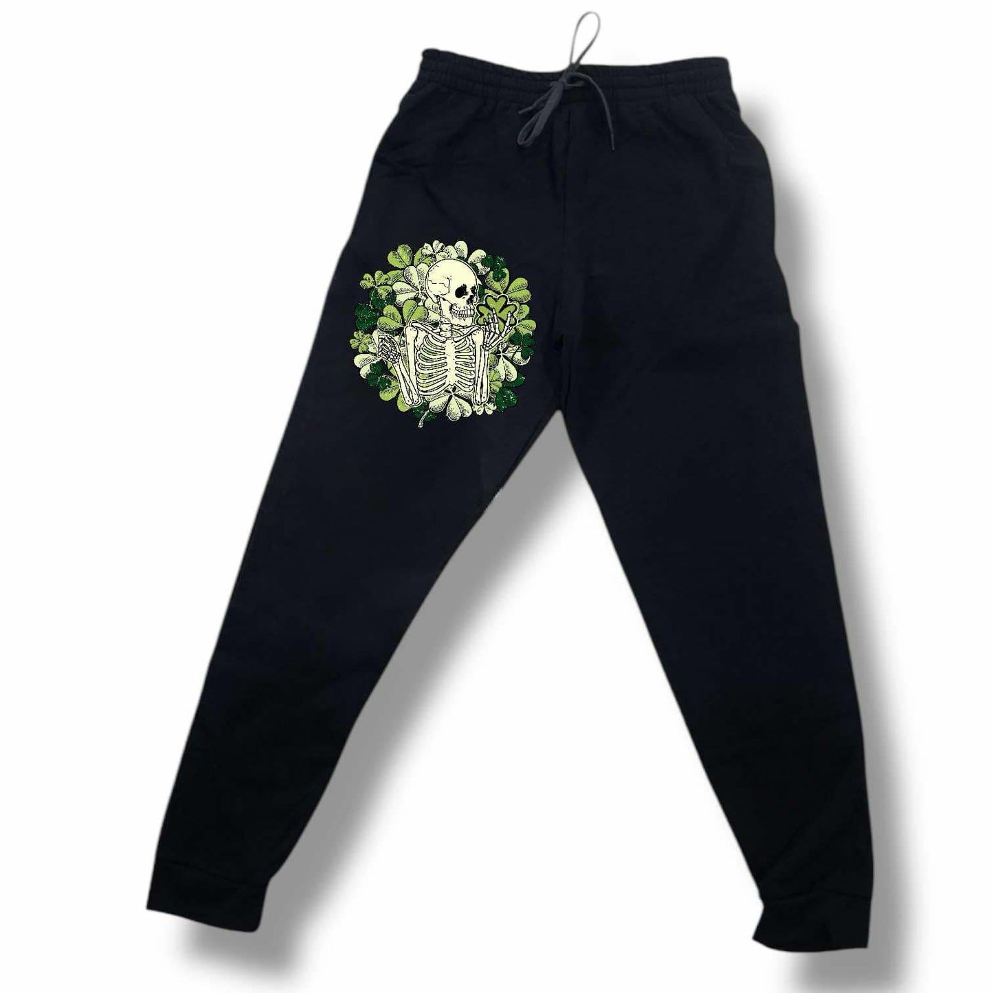 "Bones and Shamrocks" Graphic Joggers