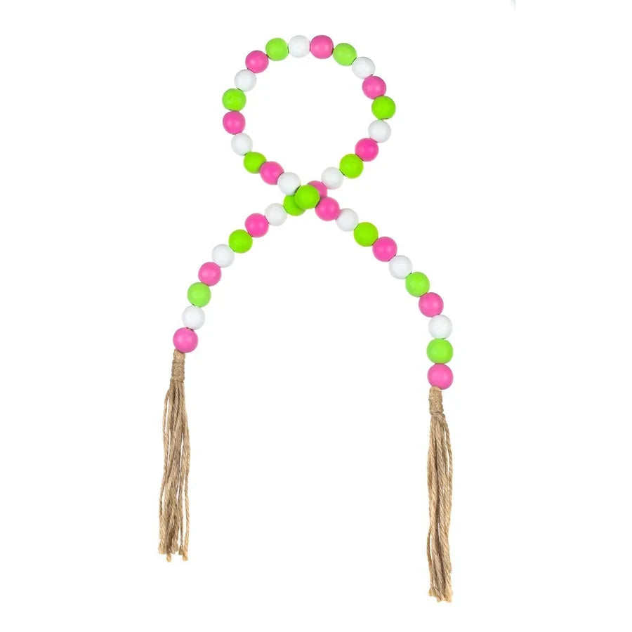 Pink Watermelon Beaded Garland w/ Tassels