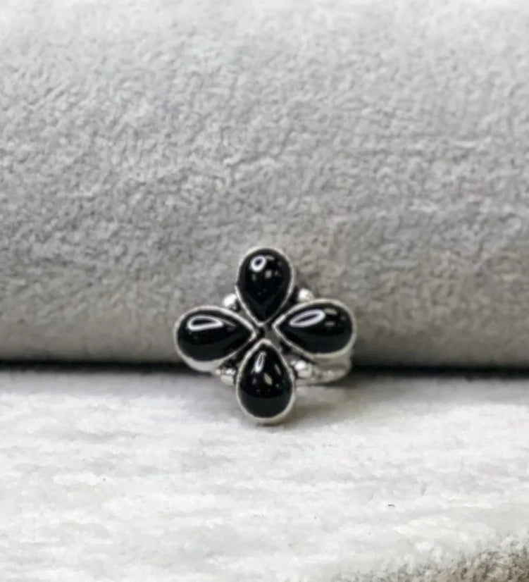 Brazilian Black Onyx & Silver Ring