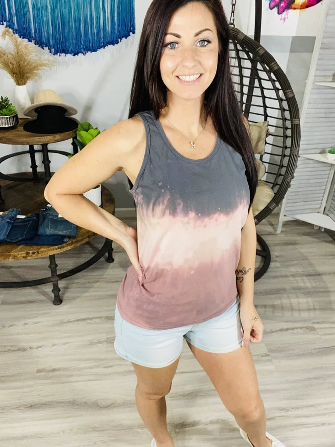 ARTifacts- Charcoal Bleached Tank Top