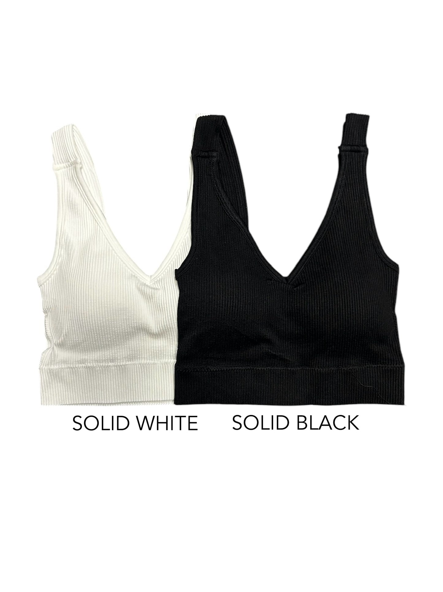 "Erin" Washed Padded V-Neck Brami (Multiple Colors)