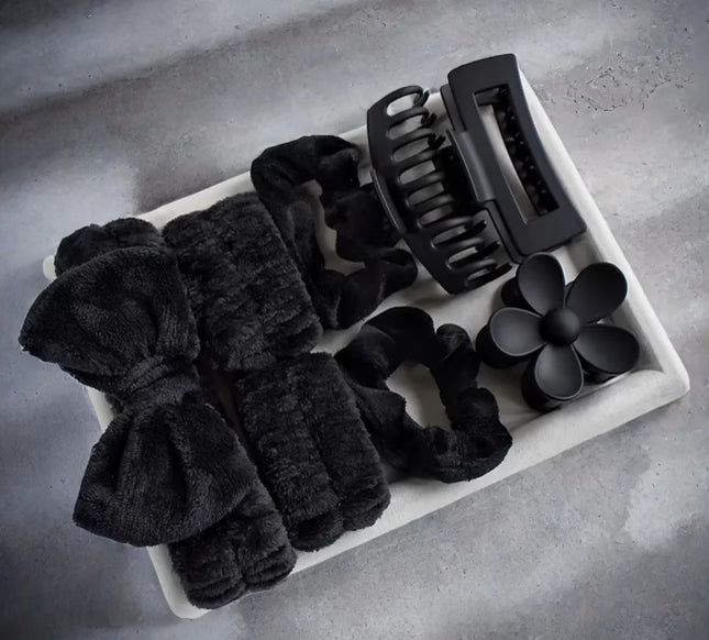 8 Piece Hair Accessory Set (Multiple Colors)