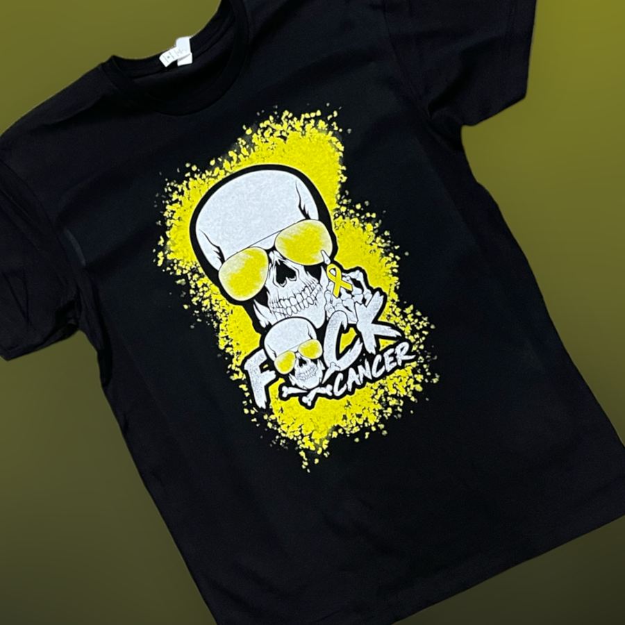 "F Cancer" Yellow Ribbon Short Sleeve/Long Sleeve