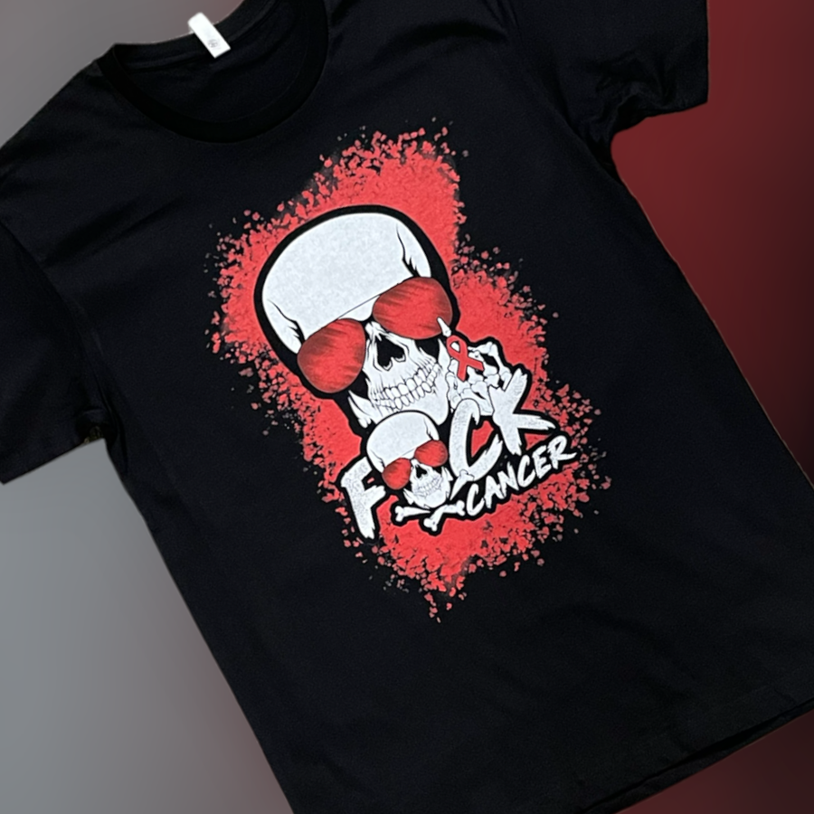 "F Cancer" Red Ribbon Short Sleeve/Long Sleeve