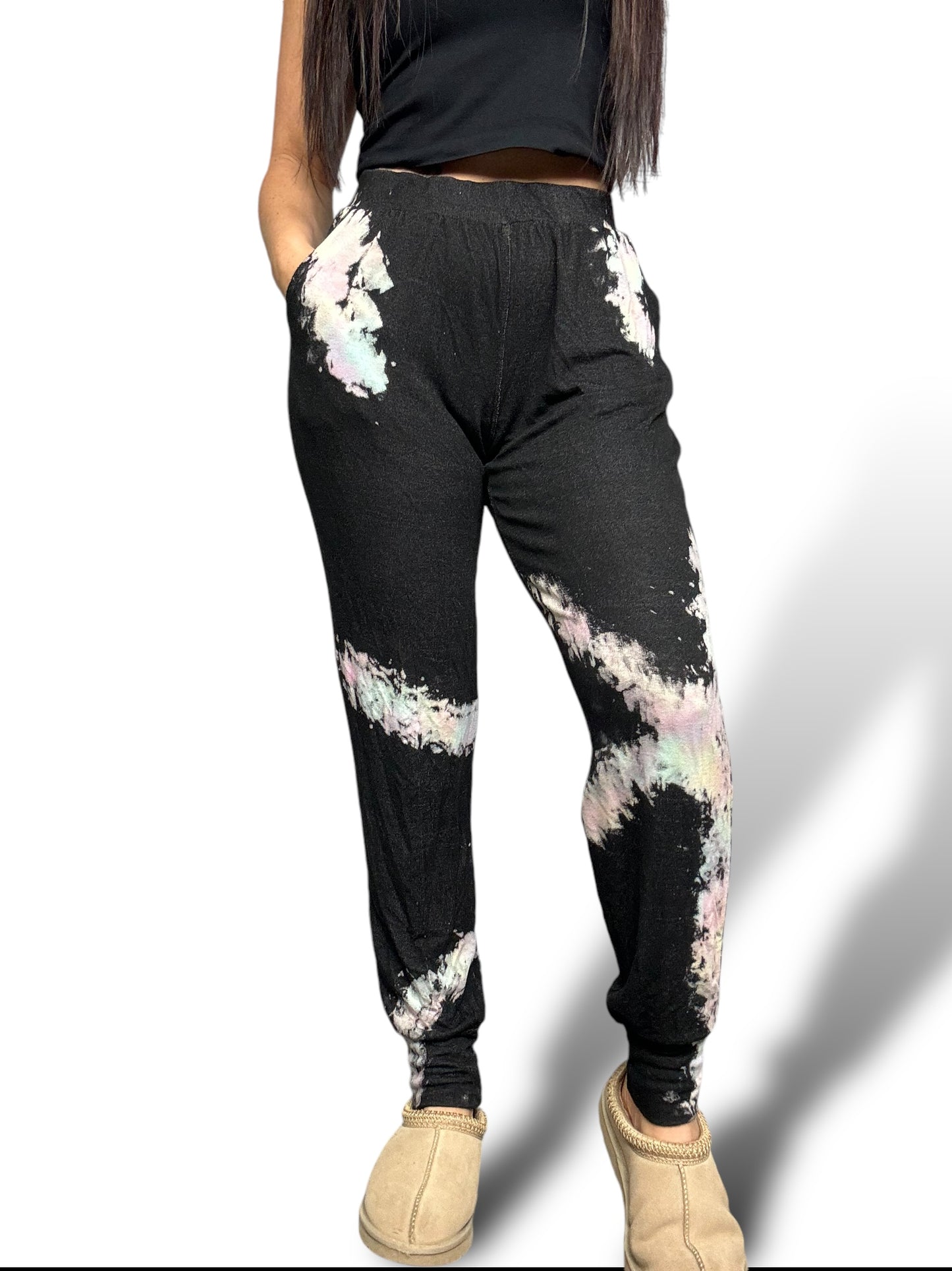 Reg. Black/Pastel Tie Dye Joggers