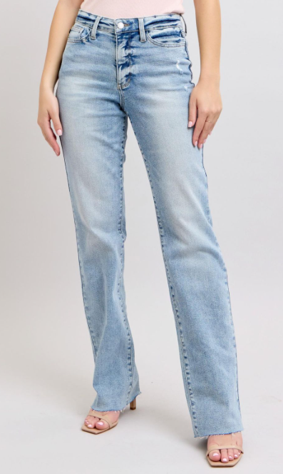 Judy Blue "Harper" Light Blue Mid-Rise Dad Jeans