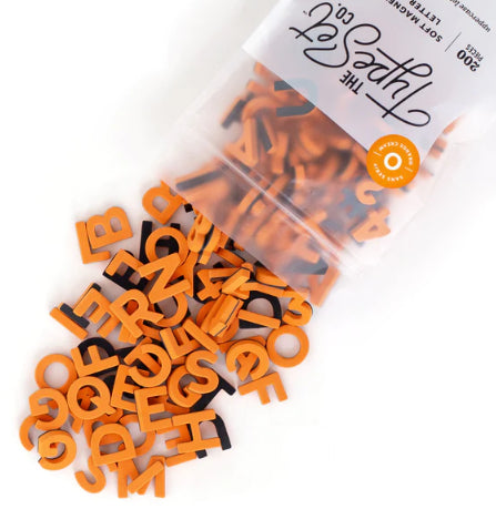 Soft Magnetic Letters 1" 200-Pieces (Solid Colors)