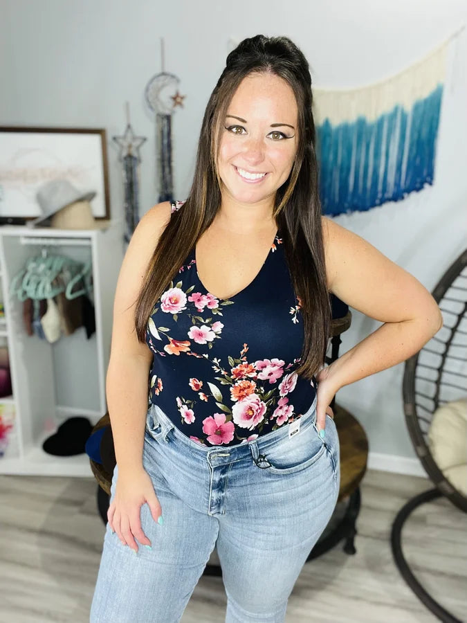 Pink Petal Sleeveless Bodysuit - Reg/Plus