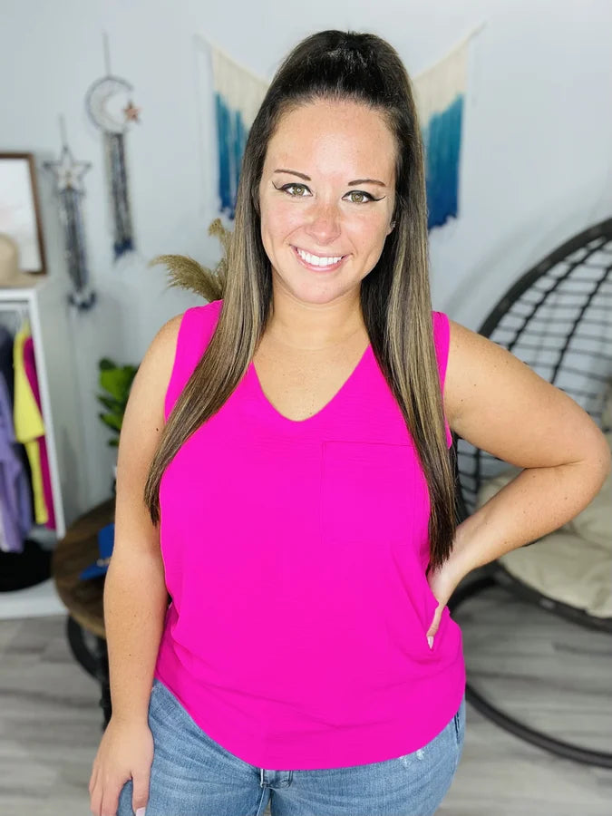 "Beauty in Simplicity" Sleeveless Top - Reg/Plus (4 Colors)