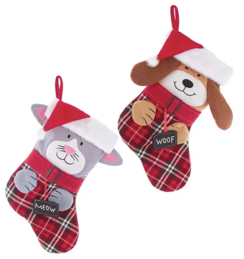 Plaid Dog & Cat Stockings (Multiple Styles)