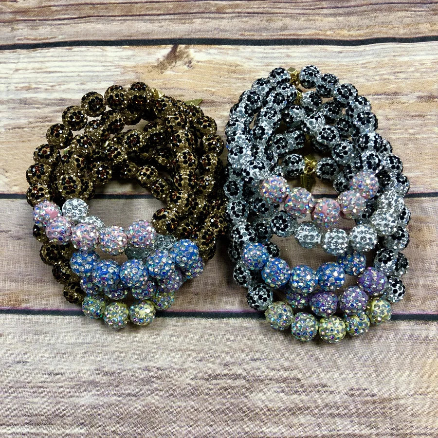 Erimish Rhinestone Leopard Bracelets (Multiple Colors)