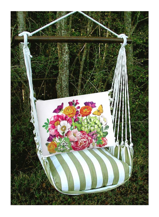Swing Set - Summer Palms Stripe w/ Summer Bouquet