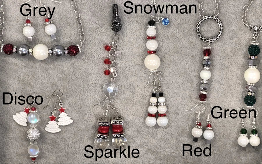 HOLIDAY NECKLACE & EARRING SETS - VARIOUS DESIGNS
