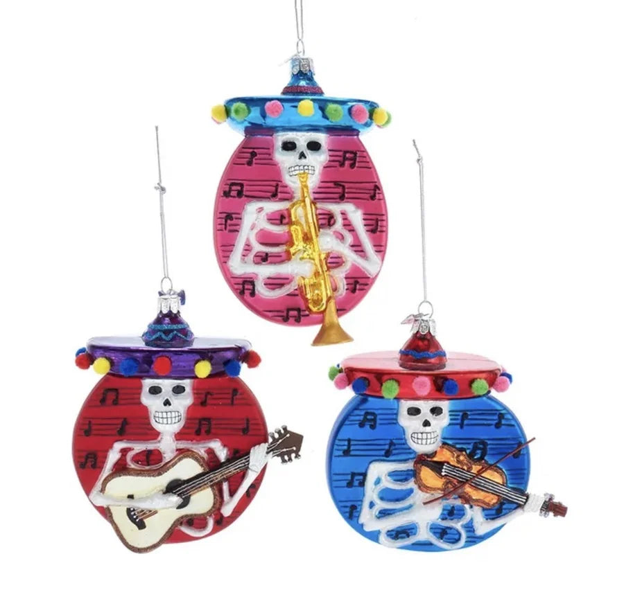 Noble Gems Mariachi Skeleton Ornaments (Multiple Styles)