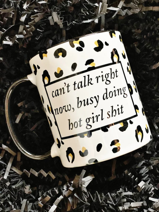 Mugsby "Can't Talk Right Now..." Leopard 11 oz. Mug