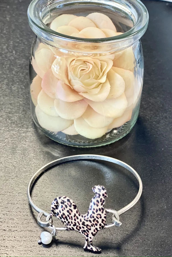 Cuff Bracelets w/ Animal Detail & Small Pearl