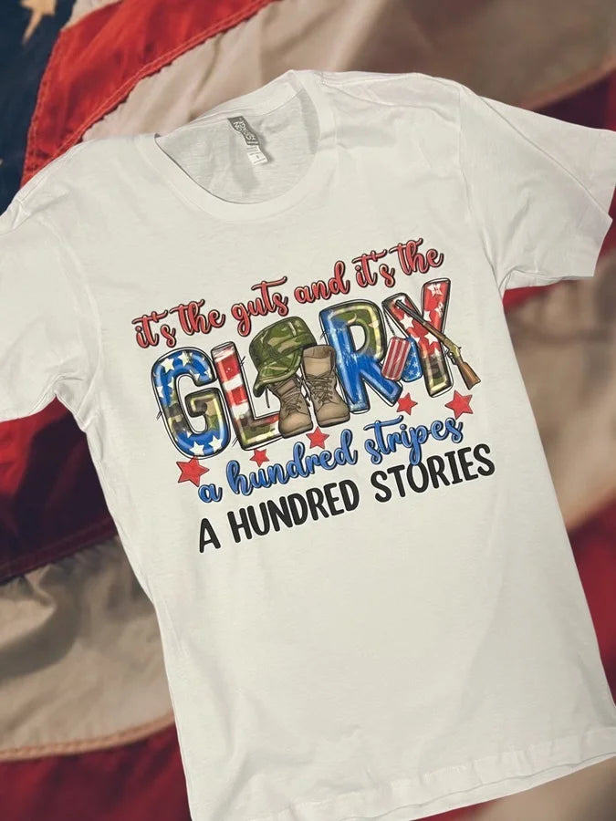 "Glory, Stripes & Stories" Short Sleeve T Shirt