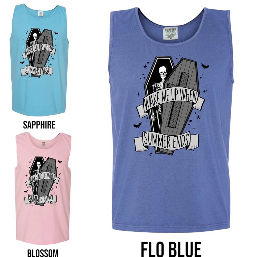 "Wake Me Up When Summer Ends" Graphic Tank Top