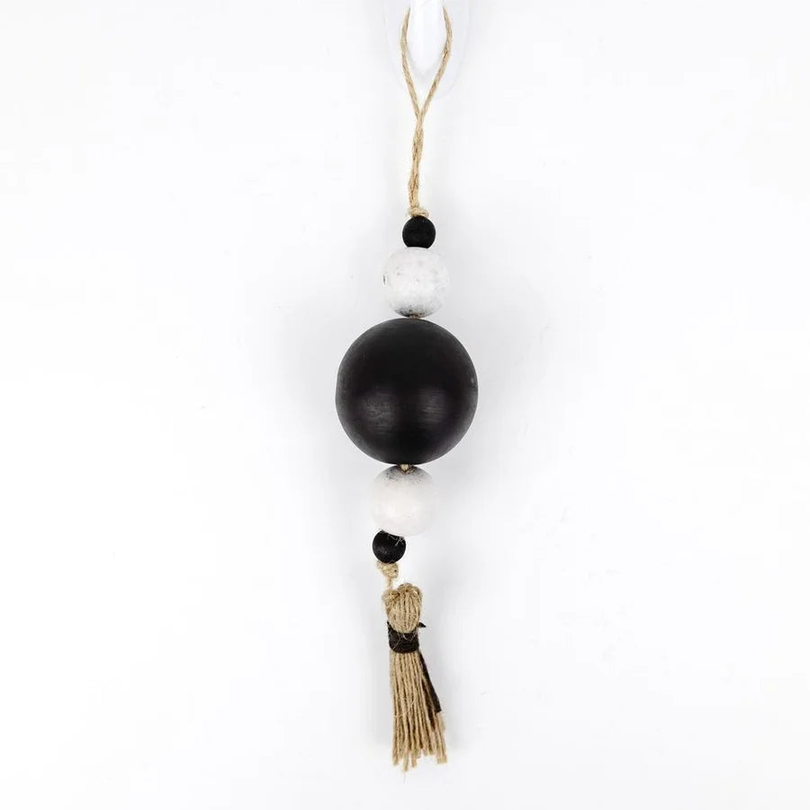 Wooden Beaded Ornaments w/ Tassel (Multiple Styles)