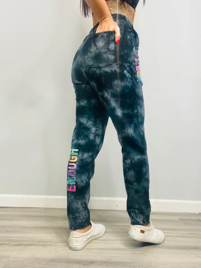 Self Love Black Tie Dye Joggers