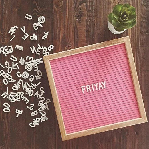 Square Letter Board w/ Stand & Letters - 10 x 10