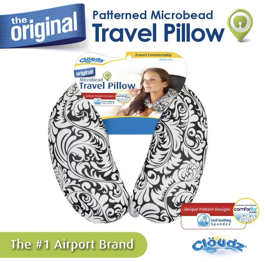 CLOUDZ Travel Neck Pillow - Black and White