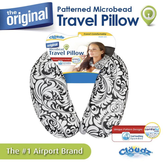 CLOUDZ Travel Neck Pillow - Black and White