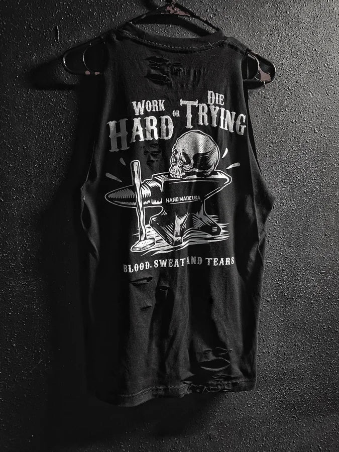 "Die Trying" Anvil Tank Top