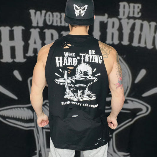 "Die Trying" Anvil Tank Top