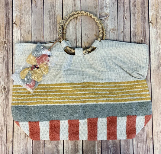 Canyon Sunset Tote with Wood Handles