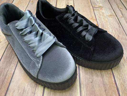 VELVET THICK SOLED SNEAKER **FINAL SALE**