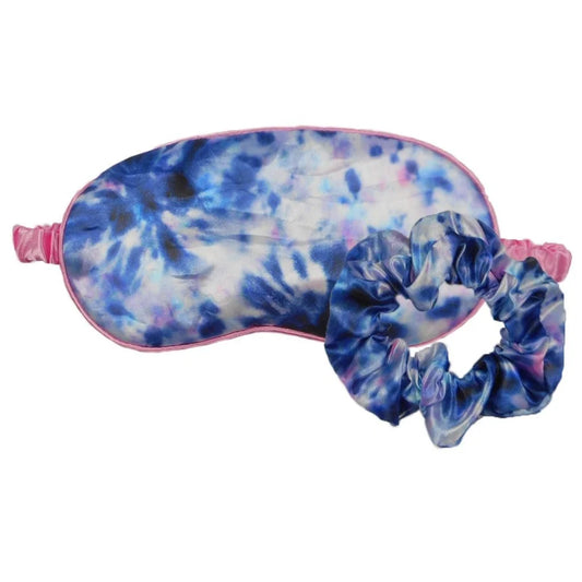 "Night" Tie Dye Eye Mask and Matching Scrunchie Set - Kids