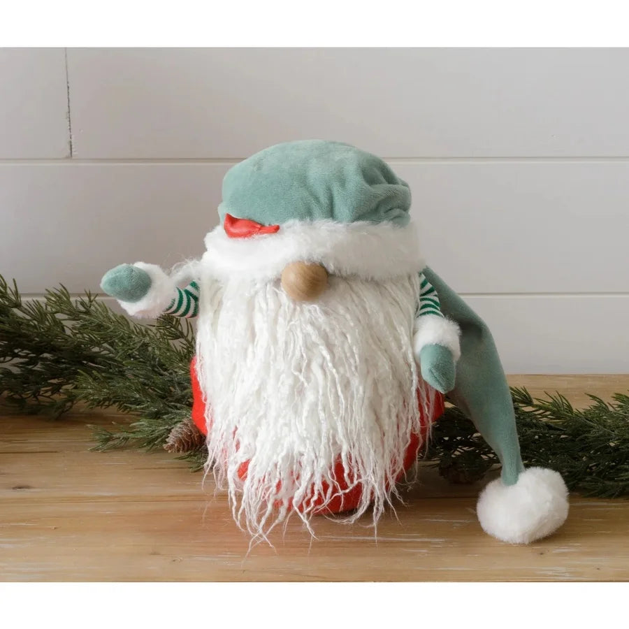 Red & Green Santa Gnome Tumbler Sitter