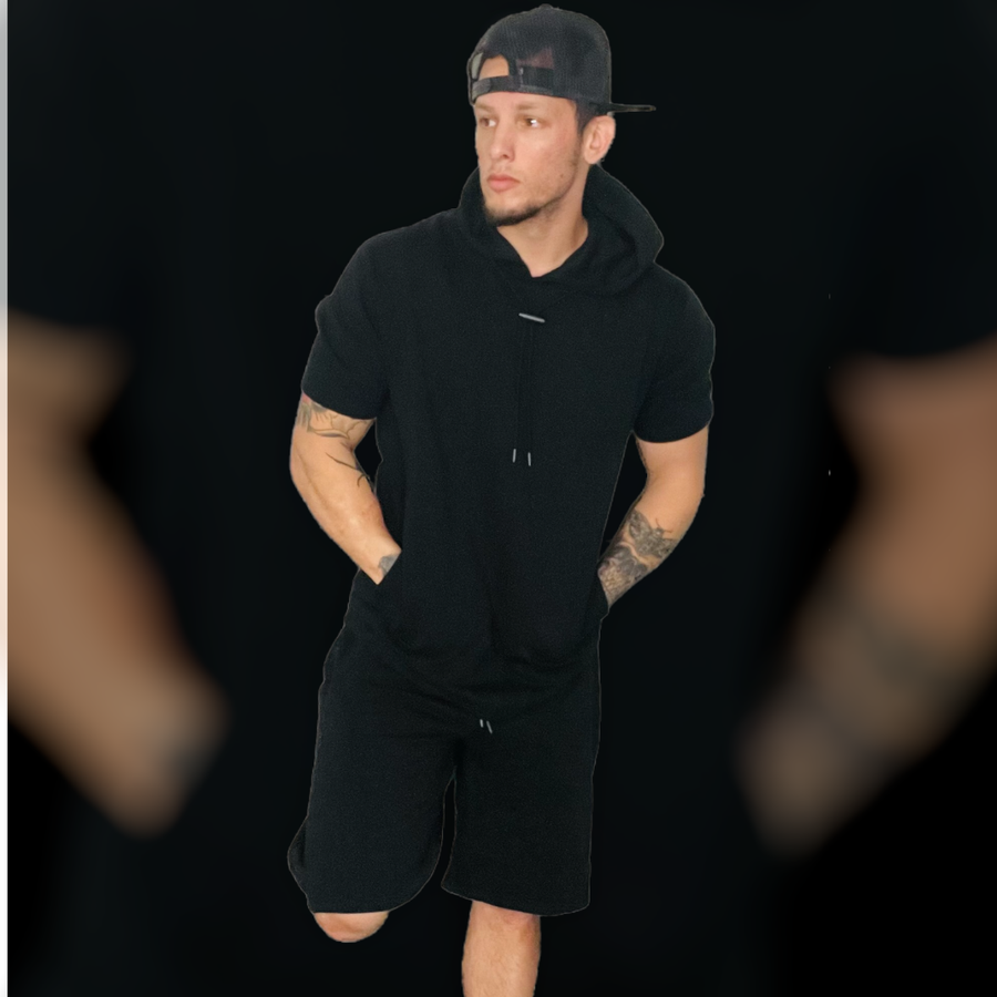 Black Organic-Cotton Shorts