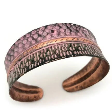 ANJU HALF CIRCLES PURPLE COPPER PATINA BRACELET