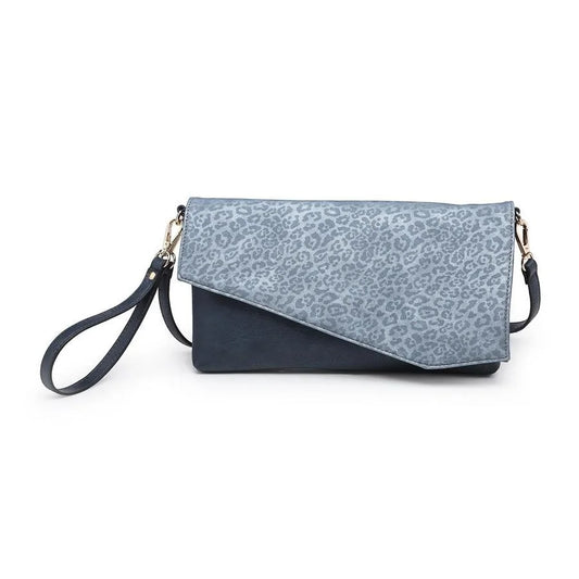 Margot Clutch Bag - Classic Blue Leopard