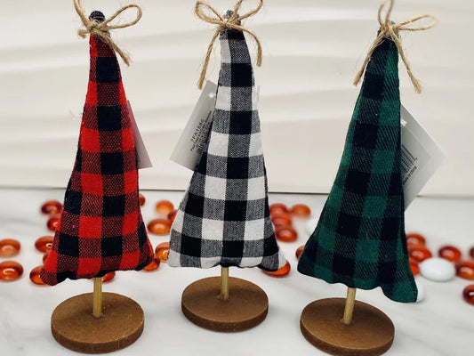 Buffalo Plaid Trees - Set of 3