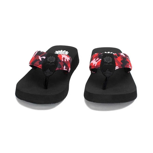 YellowBox "Filomena" Red Camo Sandals