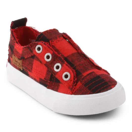 "Play" Red Buffalo Plaid Shoes by Blowfish (Toddlers)