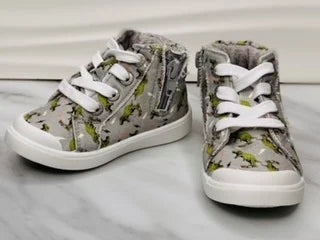 "Vepper" Grey Dino Hustle Canvas Shoes by Blowfish (Toddlers)