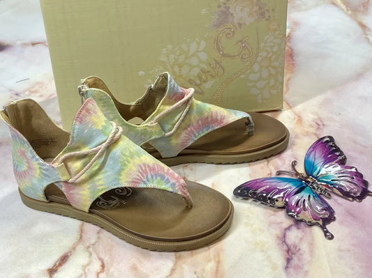 "Dusk" Pastel Tie Dye Zip-Up Sandals - Gypsy Jazz