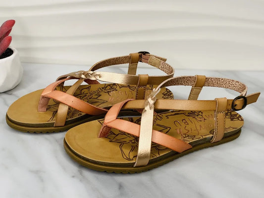 "Mixo" Terracotta/Rose Gold Sandals by Blowfish (Kids)