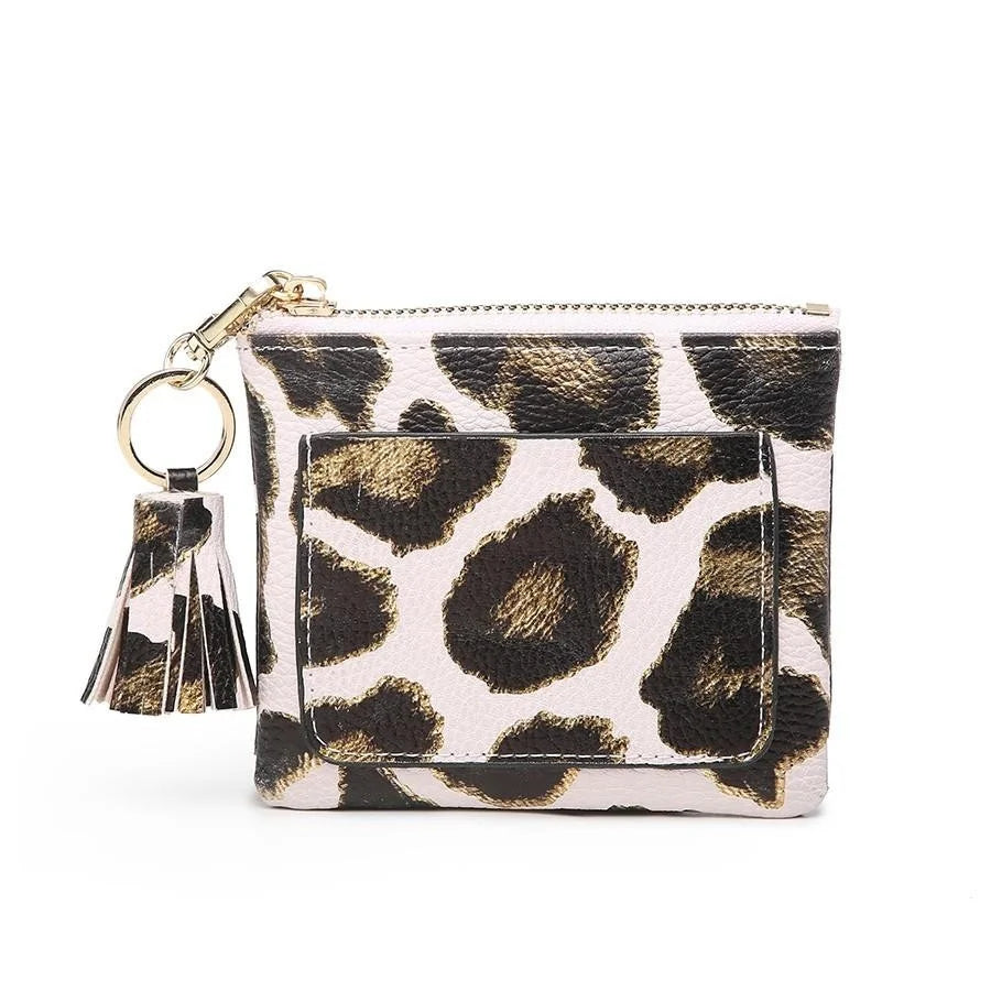 Lena Wallet - Metallic Leopard Nude Gold