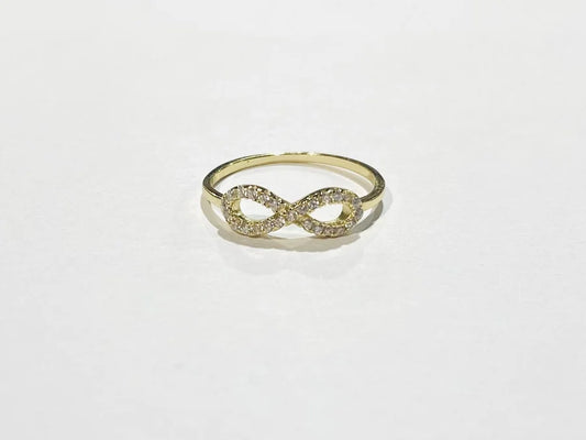 Sterling Silver Gold Plated Infinity Ring