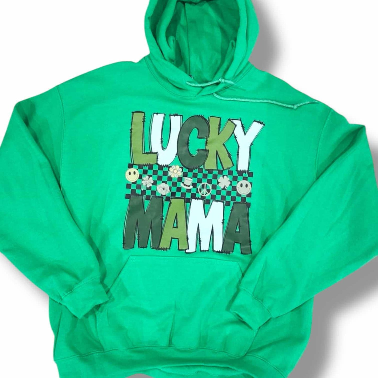 "Lucky Mama 2.0" Front Print Only Short Sleeve/Crewneck/Hoodie