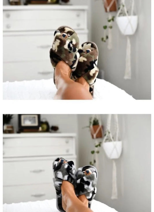 Julia Rose Camo Slippers